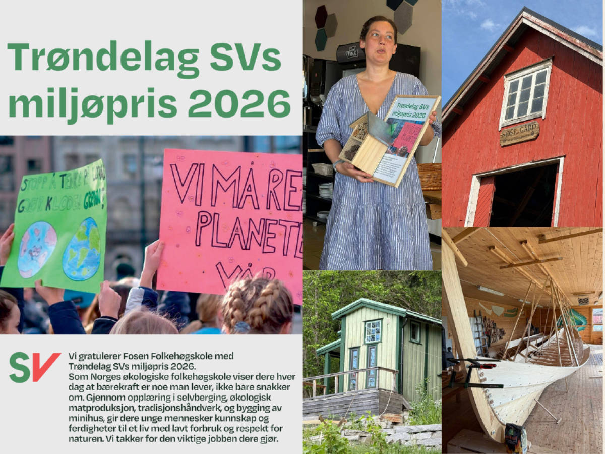 Fosen Folkehøyskole får Miljøprisen 2026